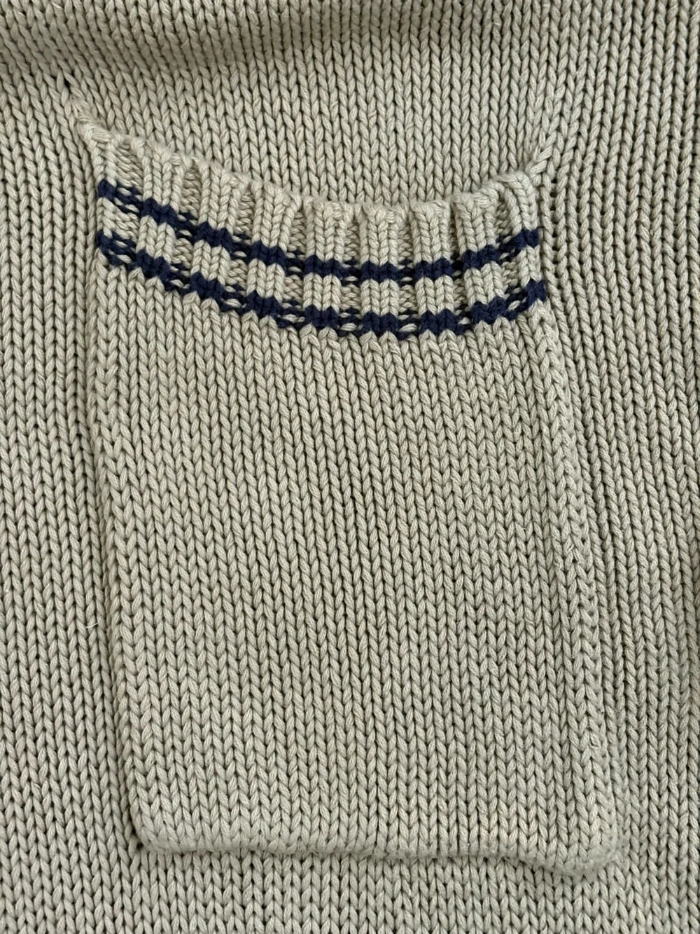 Boston Traders Tan snd Navy Knit Sweater